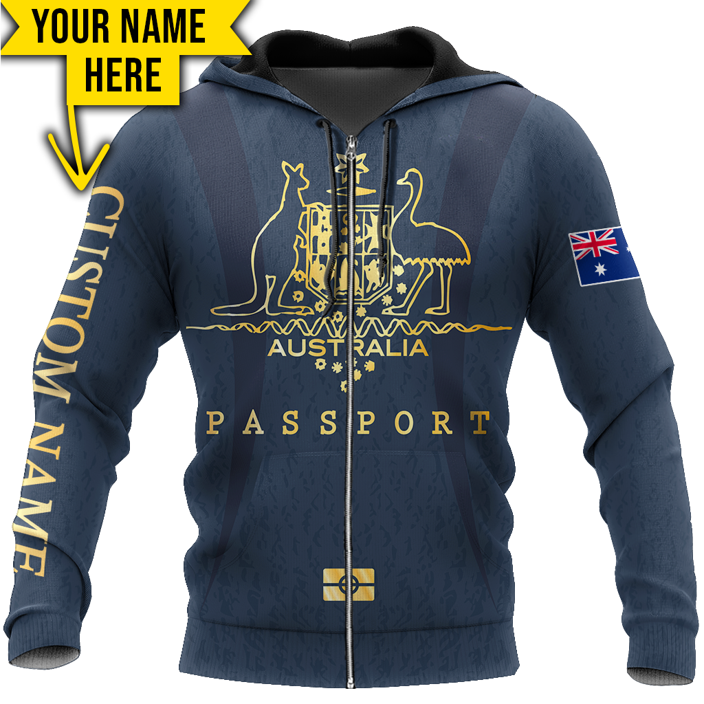 Tmarc Tee Australian passport custom name special unisex 3d print shirts