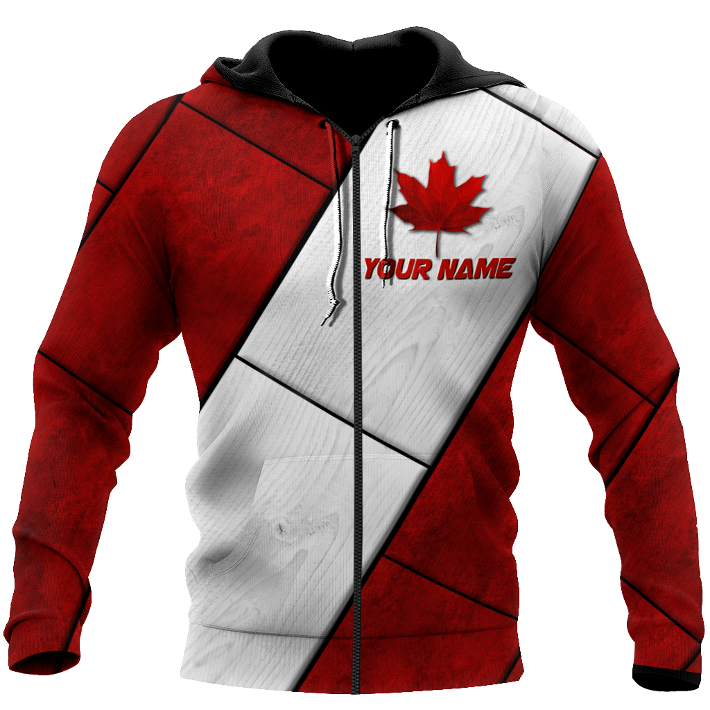 Canada Day No20 Personalized Name Pullover Premium Unisex Hoodie Maple Leaf