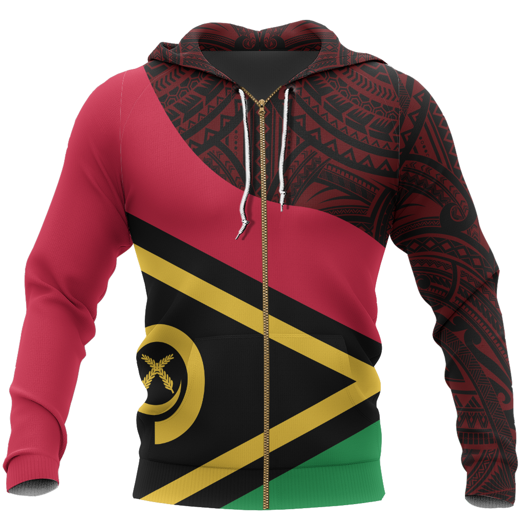 Vanuatu Flag Curve Concept Pullover Hoodie NVD1199 - Amaze Style™-Apparel