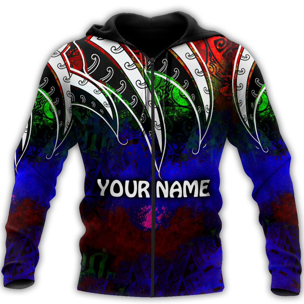 Amazing Polynesian Tattoo And Color Personalized Unisex Deluxe Hoodie ML