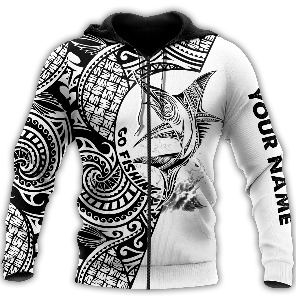 Amazing Polynesian Go Fishing Marline Fish Personalized Unisex Deluxe Hoodie ML