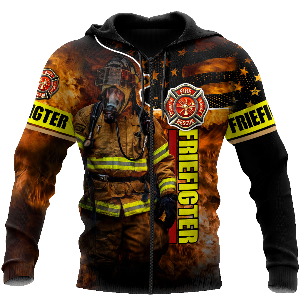 Brave Firefighter-Fireman 3D All Over Printed Shirts For Men and Women TA0822202