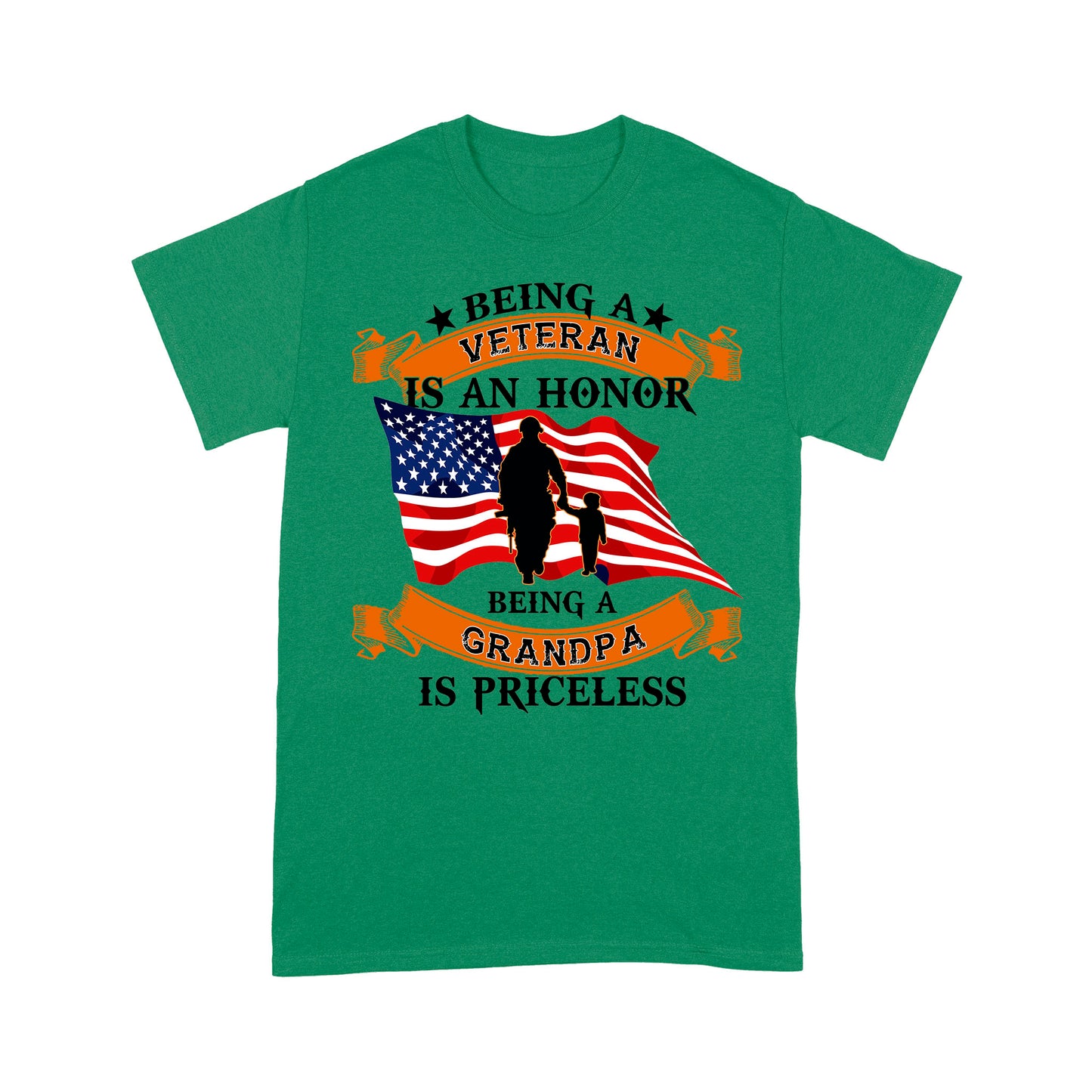Being An Veteran Is An Honor Being A Grandpa Is Priceless T-shirt Special Gift