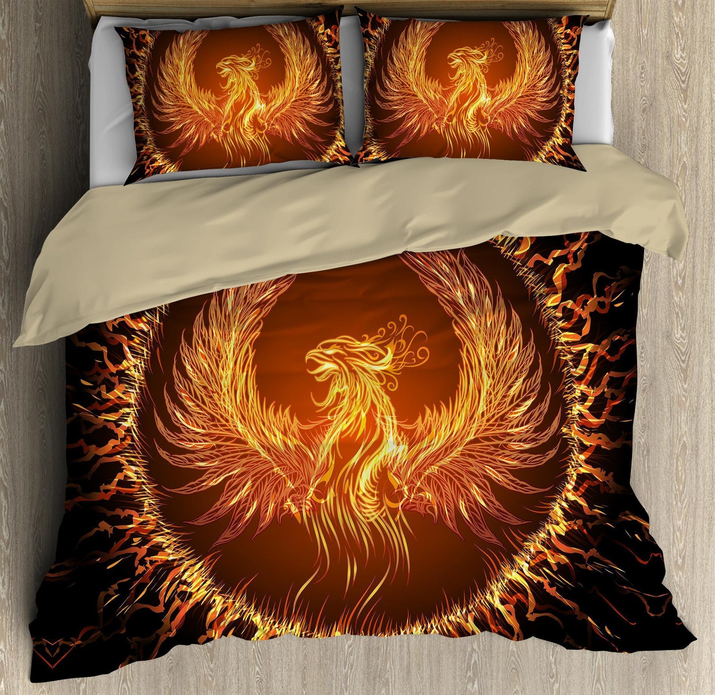 Beautiful Fire Circle Phoenix Bedding Set DQB08192006-MEI