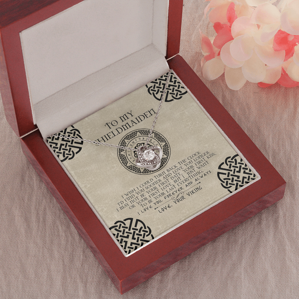 VIKING SYMBOL BE YOUR LAST EVERYTHING LOVE KNOT NECKLACE GIFT FOR SHIELDMAIDEN