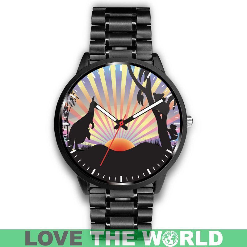 AUSTRALIA KANGAROO & KOALA LEATHER/STEEL WATCH K5 - Amaze Style™-LEATHER-STEEL WATCHES