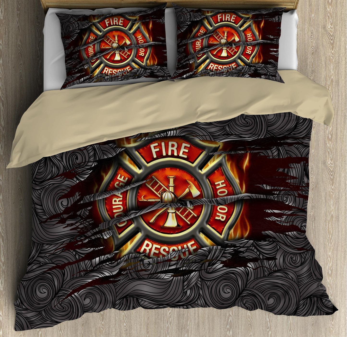 Symbol Firefighter Lover Bedding Set