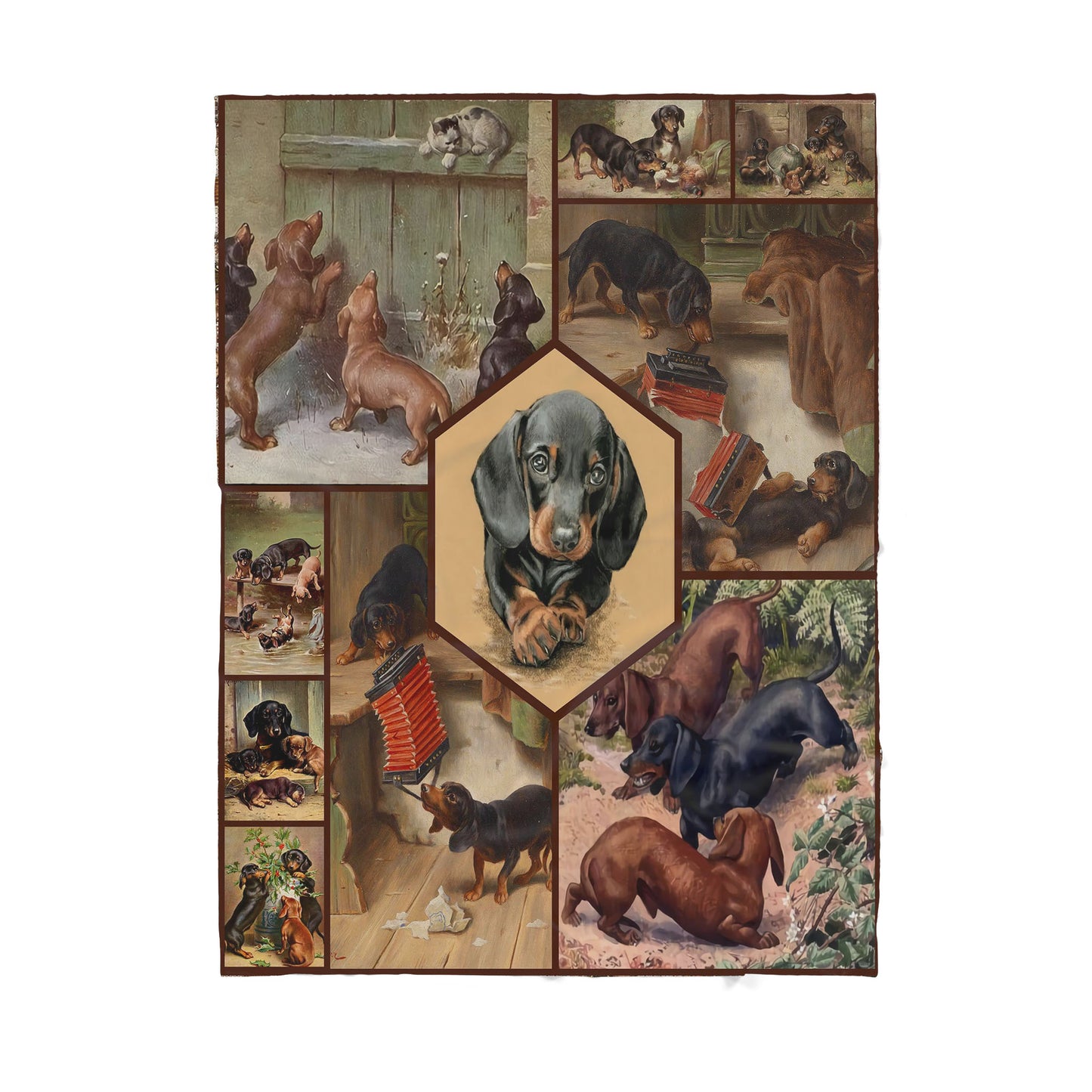 Custom Blanket Dachshund - Sherpa Blanket DL