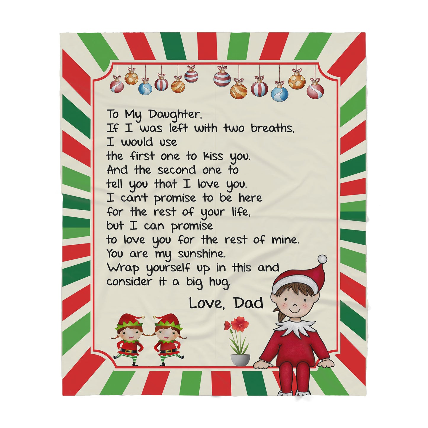 To My Daughter From Dad Sherpa Blanket TN