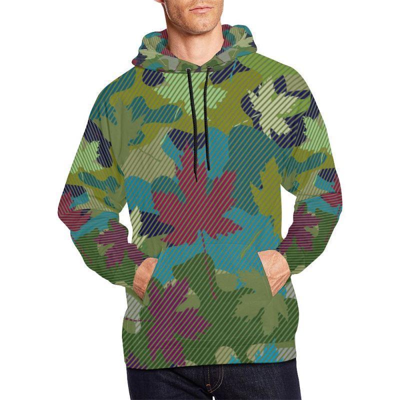 CANADA MAPLE LEAVES WITH CAMO STYLE HOODIE K5 - Amaze Style™-Apparel