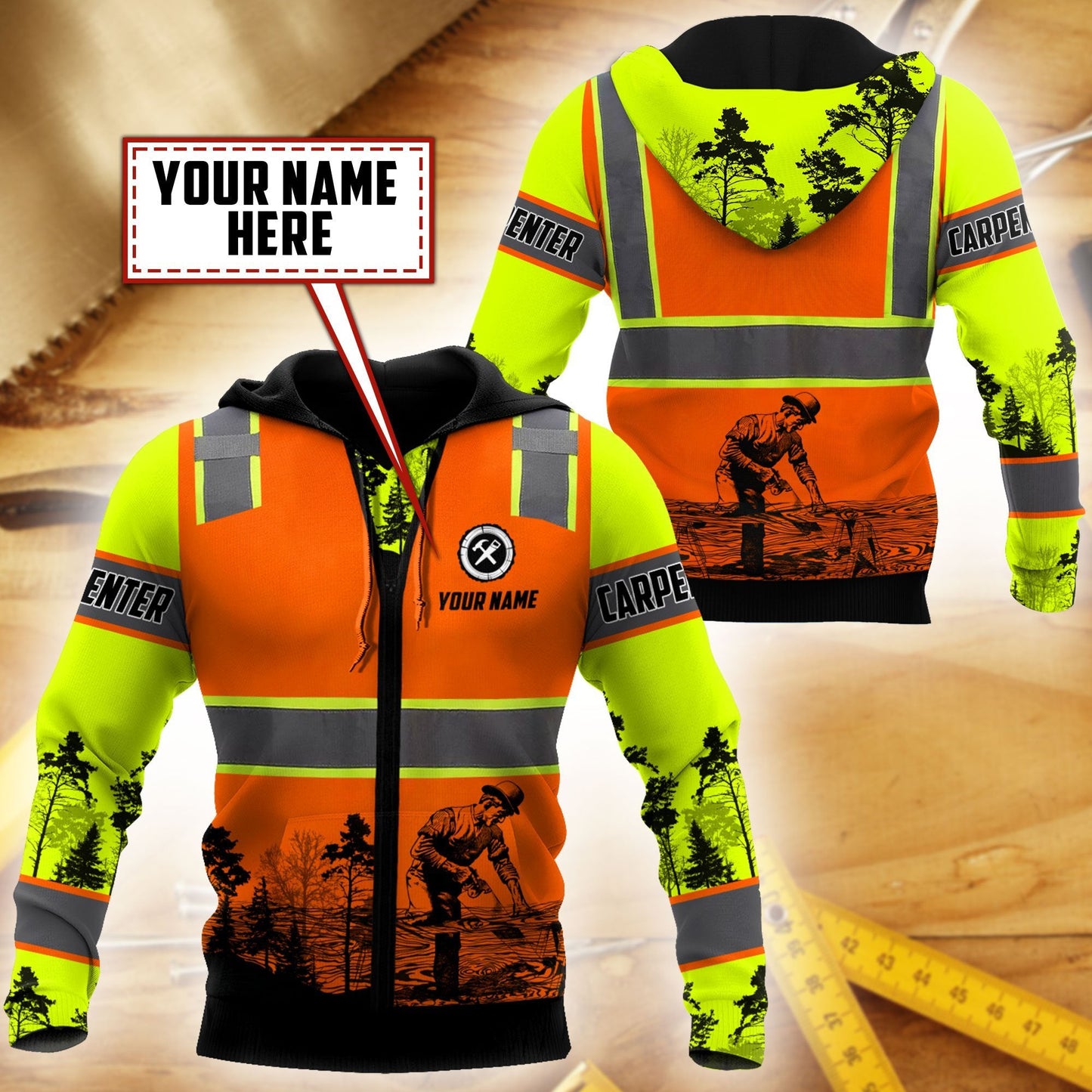 Tmarc Tee Personalized Name Carpenter 3D Printed Combo Hoodie + Sweatpants NTN08062105