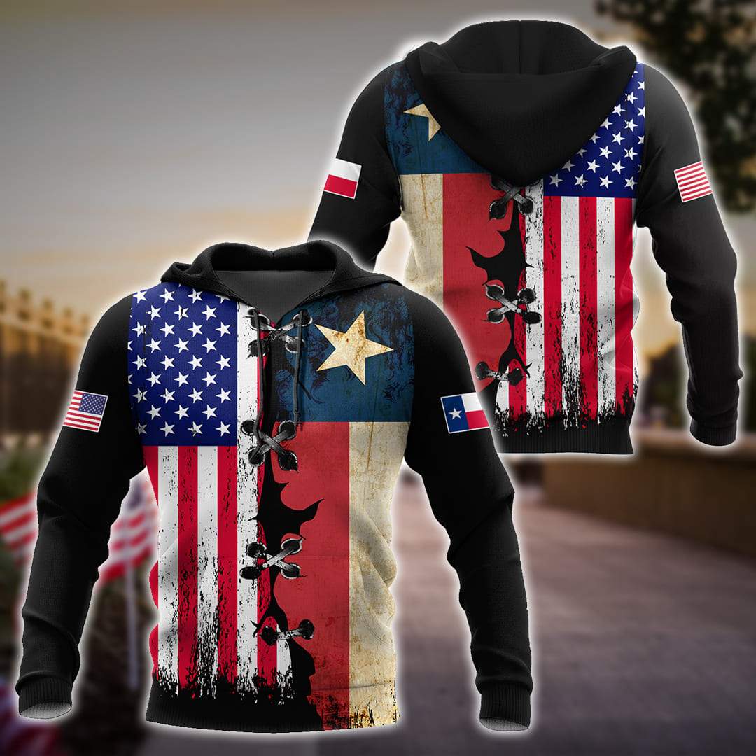 American Texas 3D All Over Unisex Hoodie