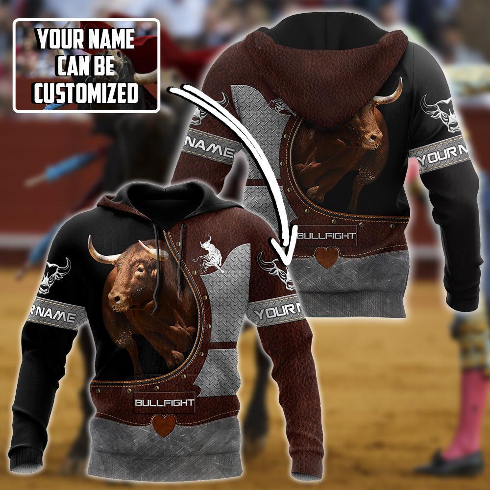 Bullfight Persionalized Your Name 3D All Over Printed Shirts JJ24052102 KT