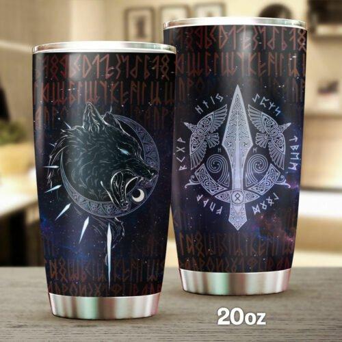 Viking Wolf Gungnir Stainless Steel Tumbler Cup