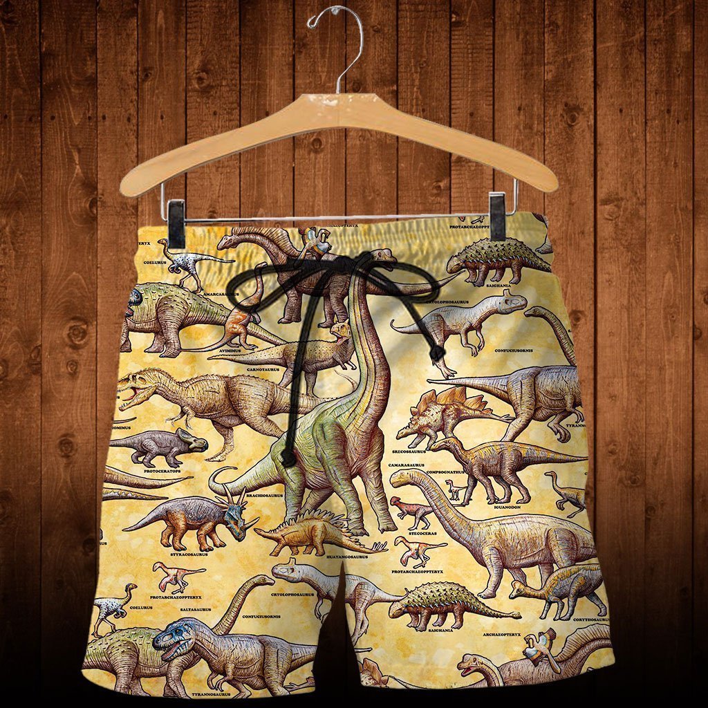 3D All Over Printed A Lot Of Dinosaurs Art Shirts And Shorts - Amaze Style™-3D All Over Printed Clothes