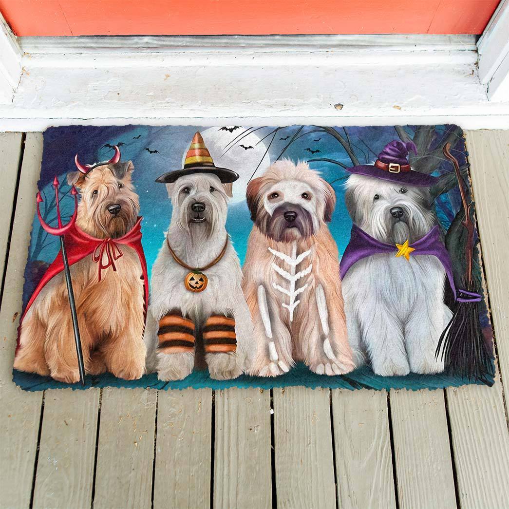 Wheaten Terriers Dog Halloween Doormat