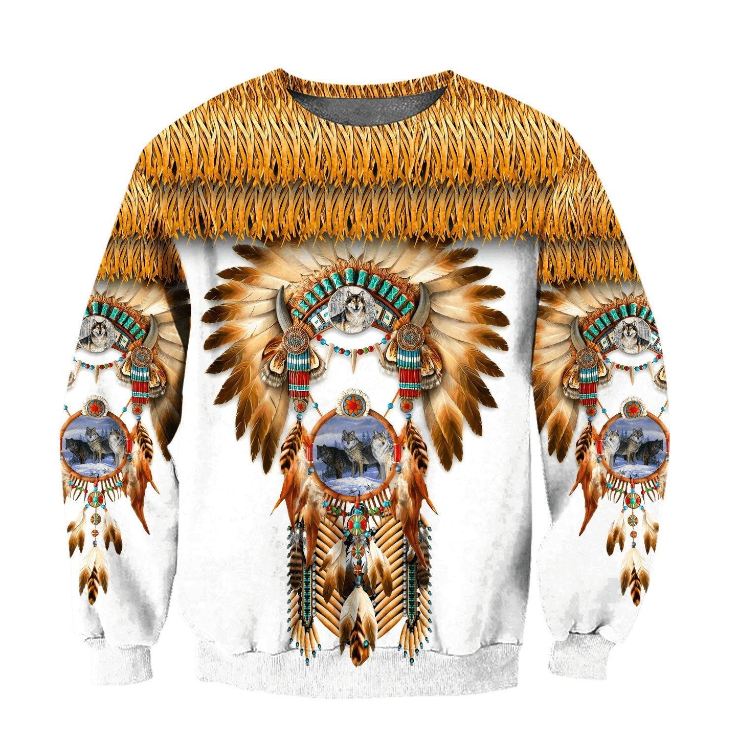 Wolf Native American 3D All Over Printed Unisex Shirts