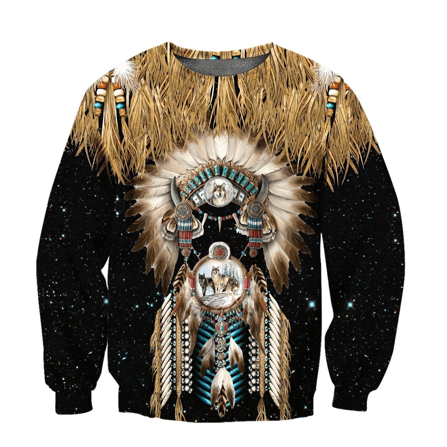 Wolf Native American 3D All Over Printed Unisex Shirts