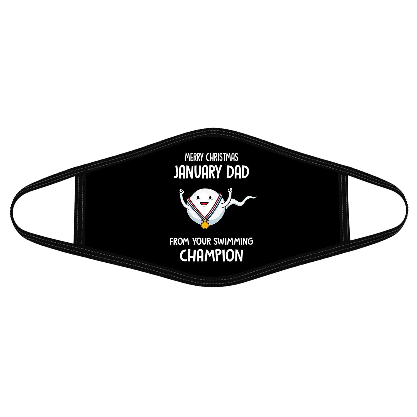 Best Christmas Gift for January Dad Funny Quotes Mask Polyblend Face Mask DL