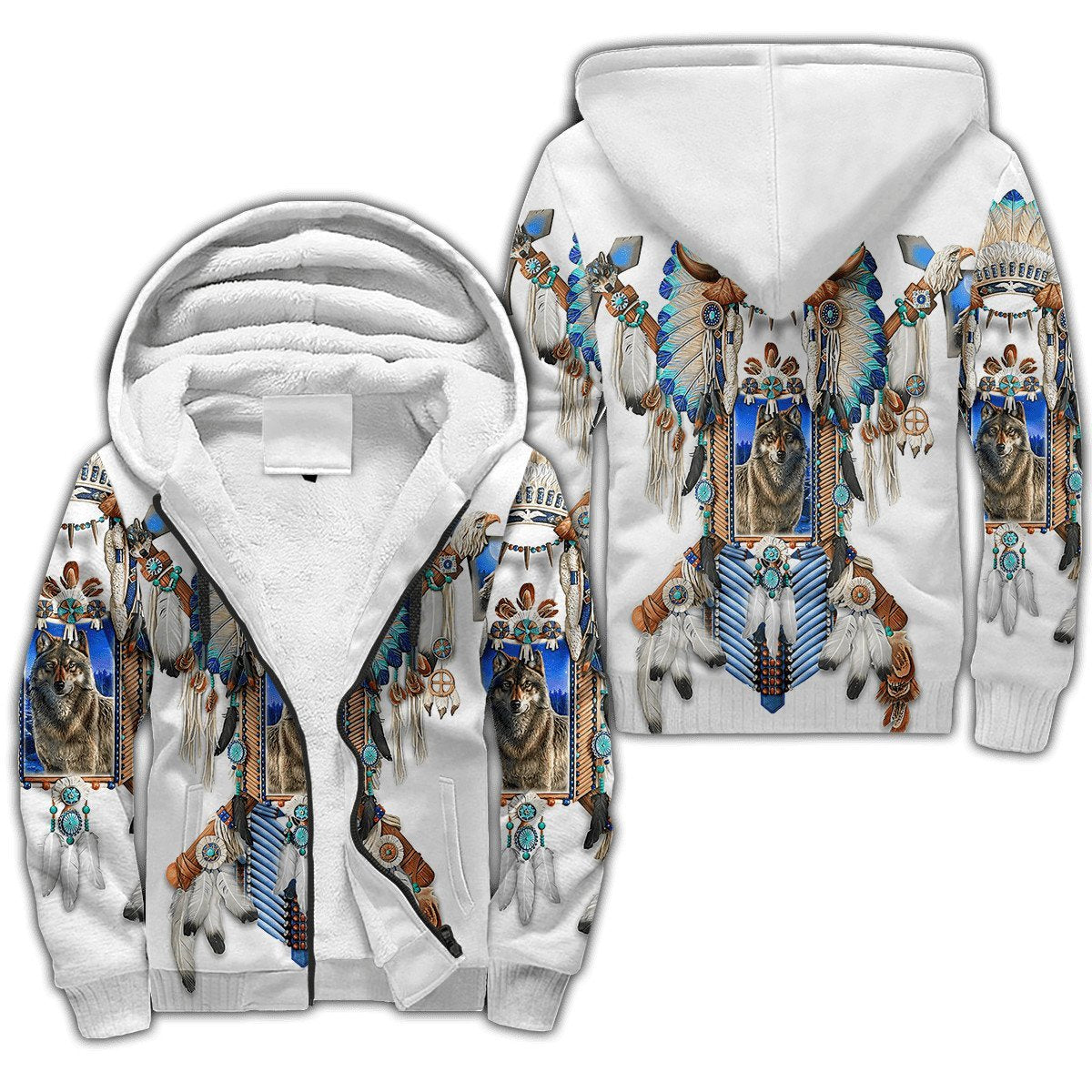 Wolf Native American 3D All Over Printed Unisex Shirts