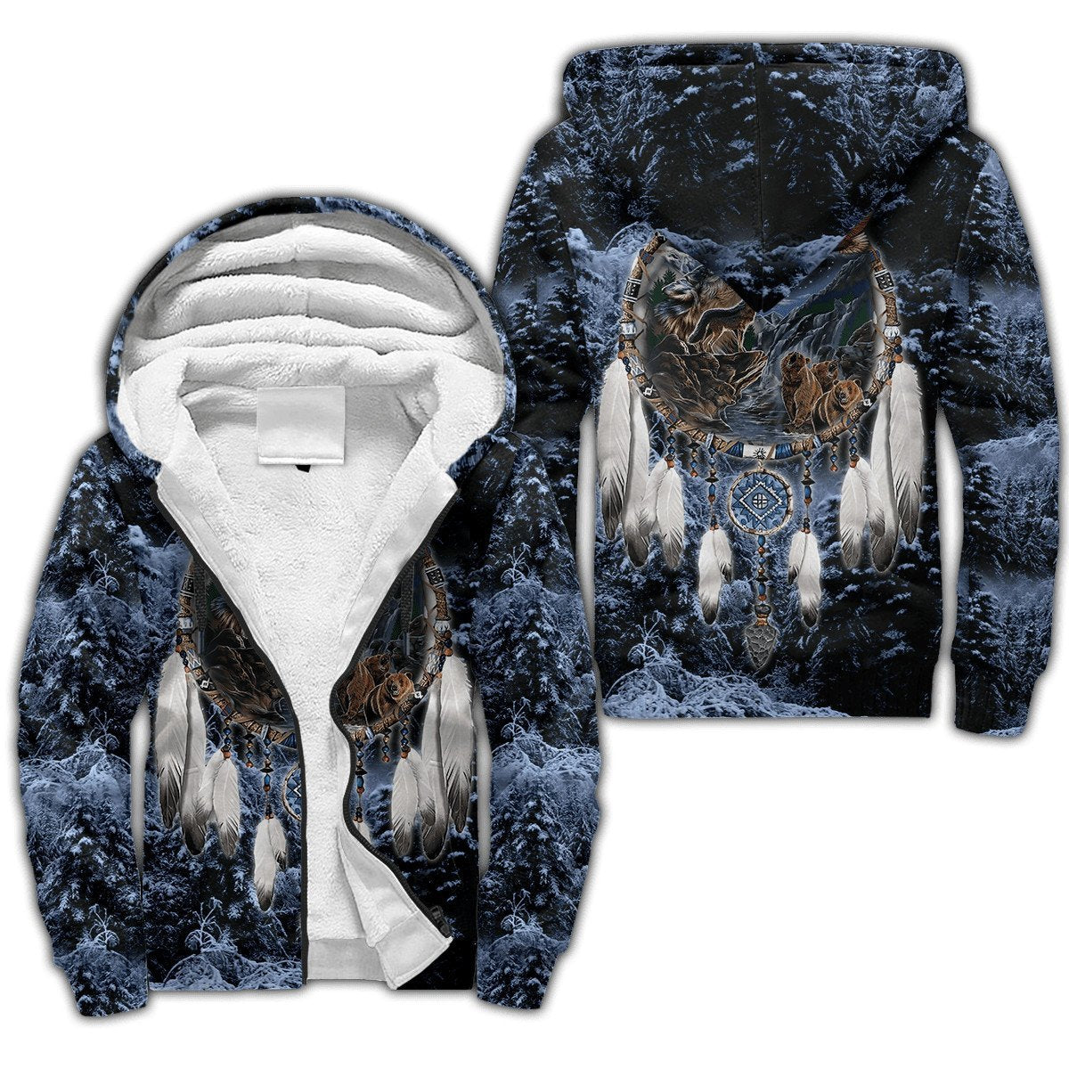 Wolf Native American 3D All Over Printed Unisex Shirts