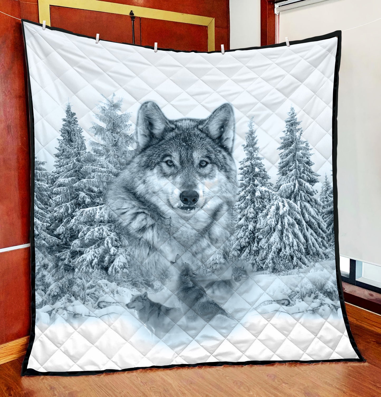 Wolf 3D All Over Printed Quilt