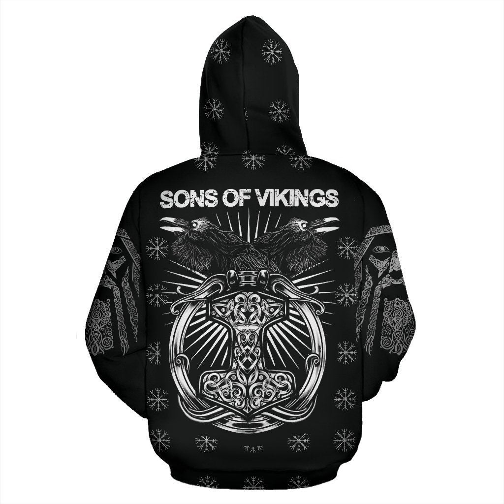 Viking Hoodie - Son Of Viking Black - Amaze Style™-Apparel