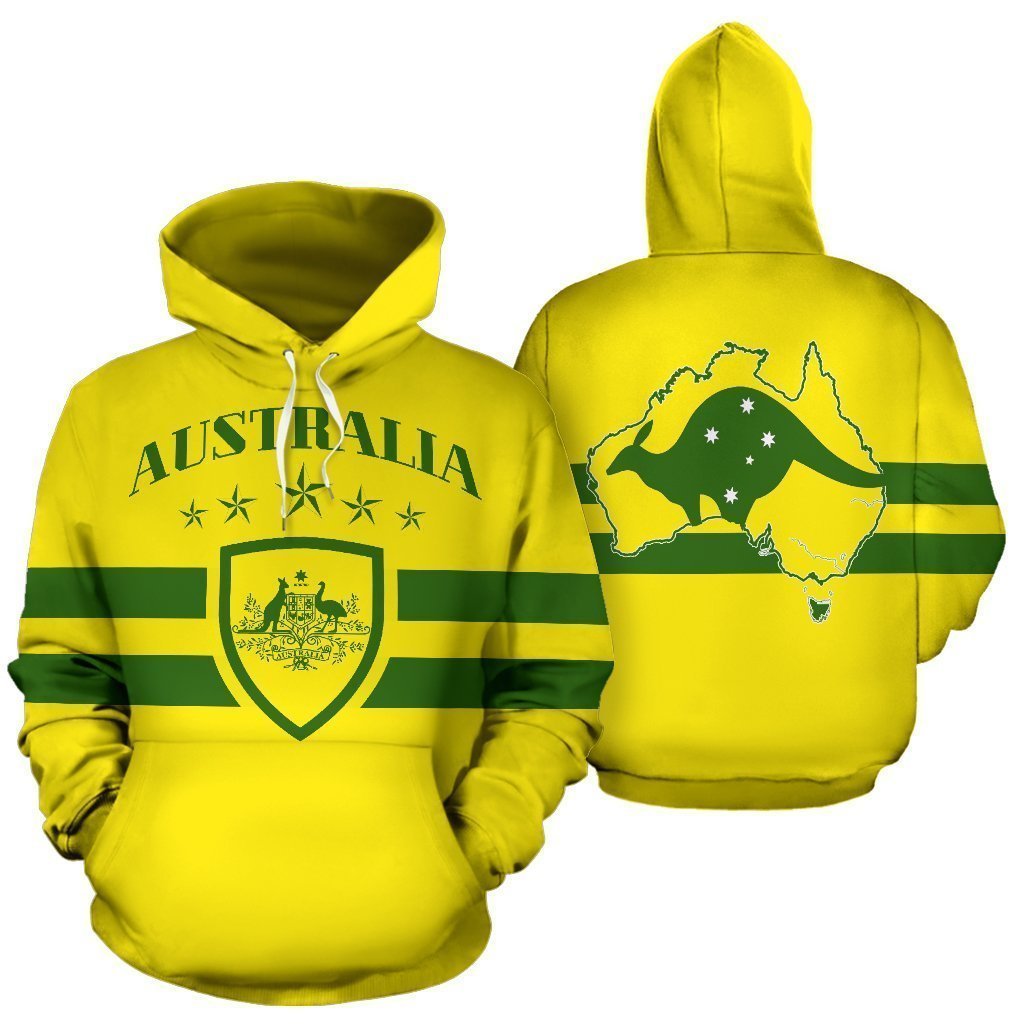 Australia Map All Over Hoodie - NNK1469 - Amaze Style™-Apparel