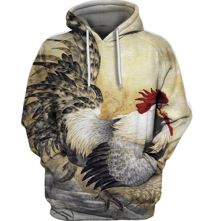 3D All Over Print White Rooster Shirt-Apparel-6teenth World-Hoodie-S-Vibe Cosy™