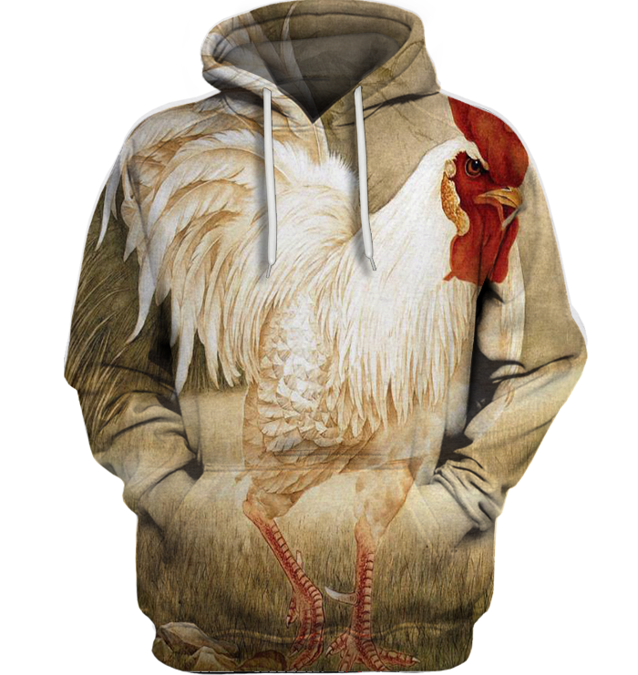 3D All Over Print Painting Rooster Shirt-Apparel-6teenth World-Hoodie-S-Vibe Cosy™