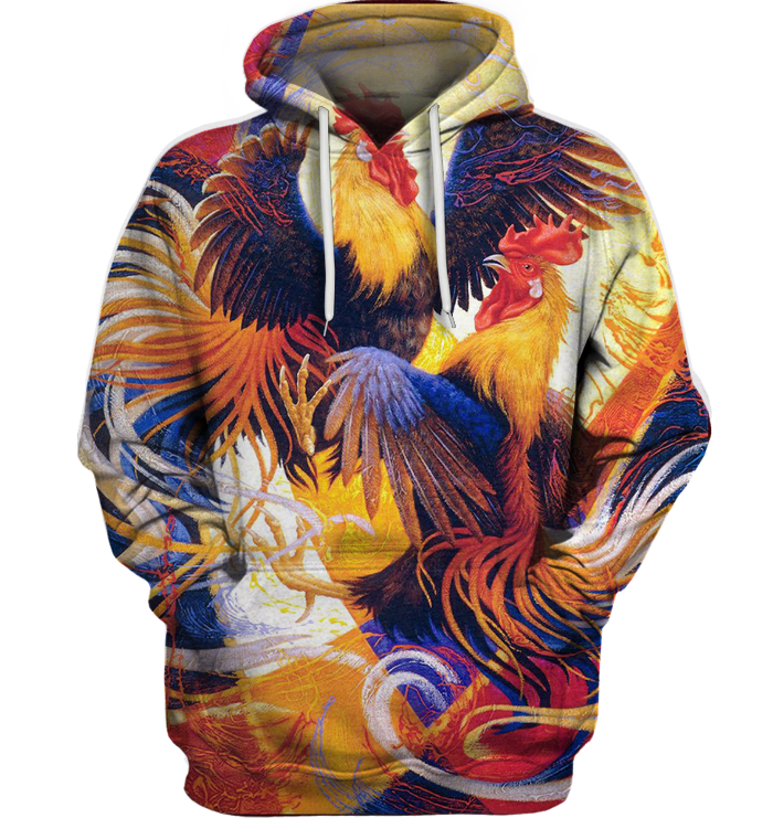 3D All Over Print Painting Chicken Shirt-Apparel-6teenth World-Hoodie-S-Vibe Cosy™
