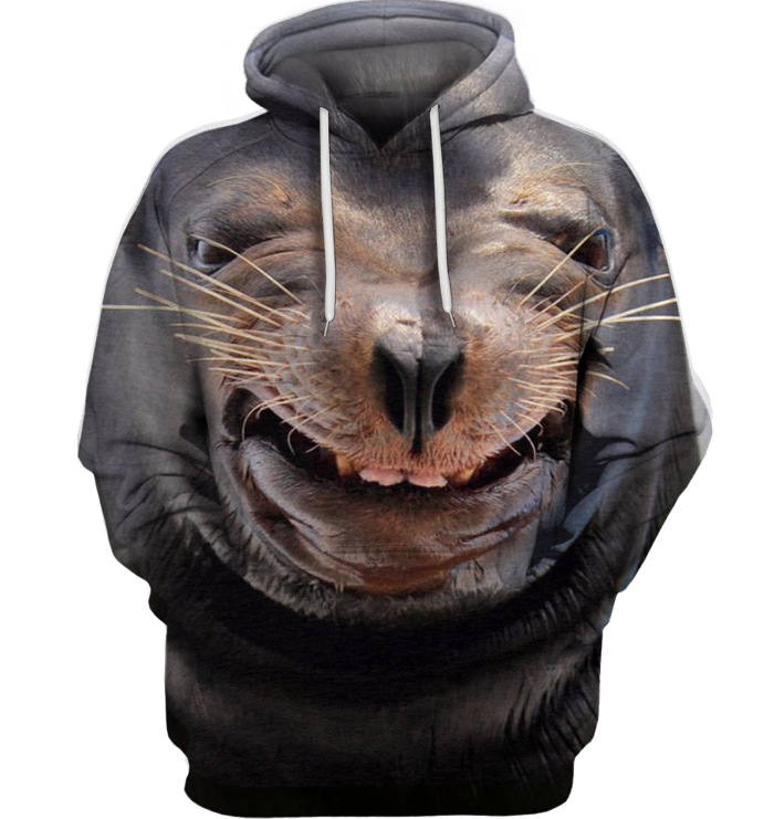 3D All Over Print Sea Dog Face Shirt-Apparel-6teenth World-Hoodie-S-Vibe Cosy™