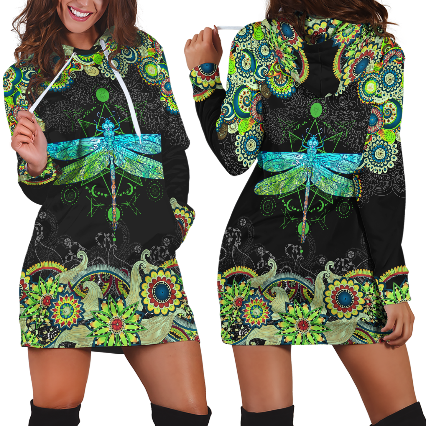 3D All Over Amazing Dragonfly Hoodie Dress Blanket JJ040401 - Amaze Style™-Apparel