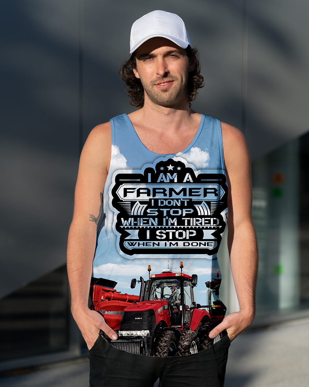 3D All Over Print Tractor Hoodie-Apparel-6teenth World-Tank Top-S-Vibe Cosy™