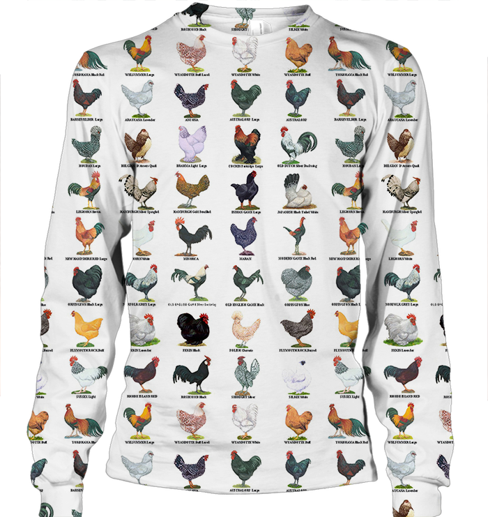 3D AOP Farm Chickens Shirt-Apparel-6teenth World-Sweatshirt-S-Vibe Cosy™