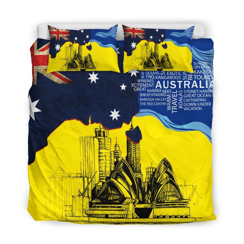 Tmarc Tee Australia Architectural Yellow Painting Art Bedding Set