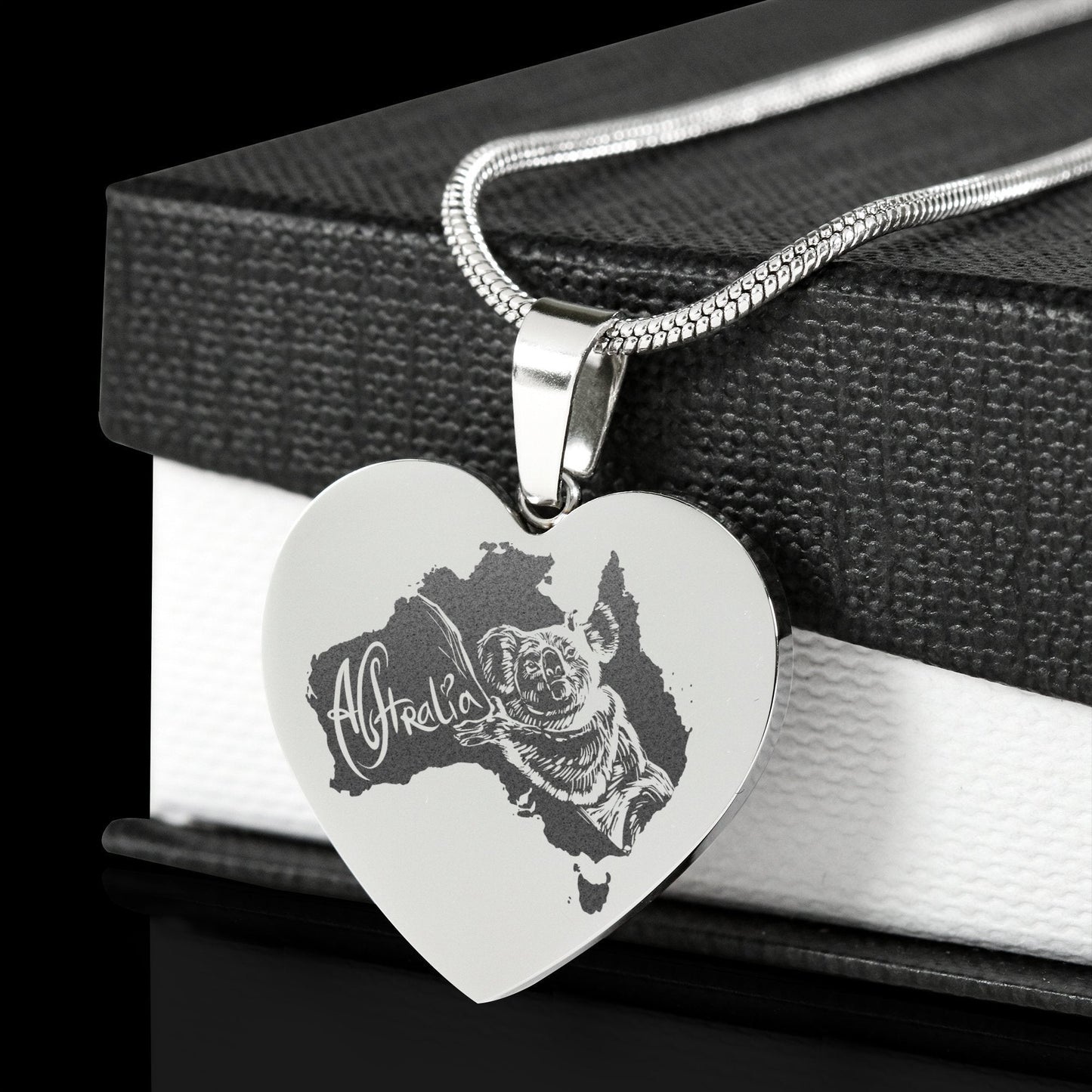 Australia Koala Stainless Steel Engraved Necklace JT6 - Amaze Style™-ENGRAVED NECKLACES