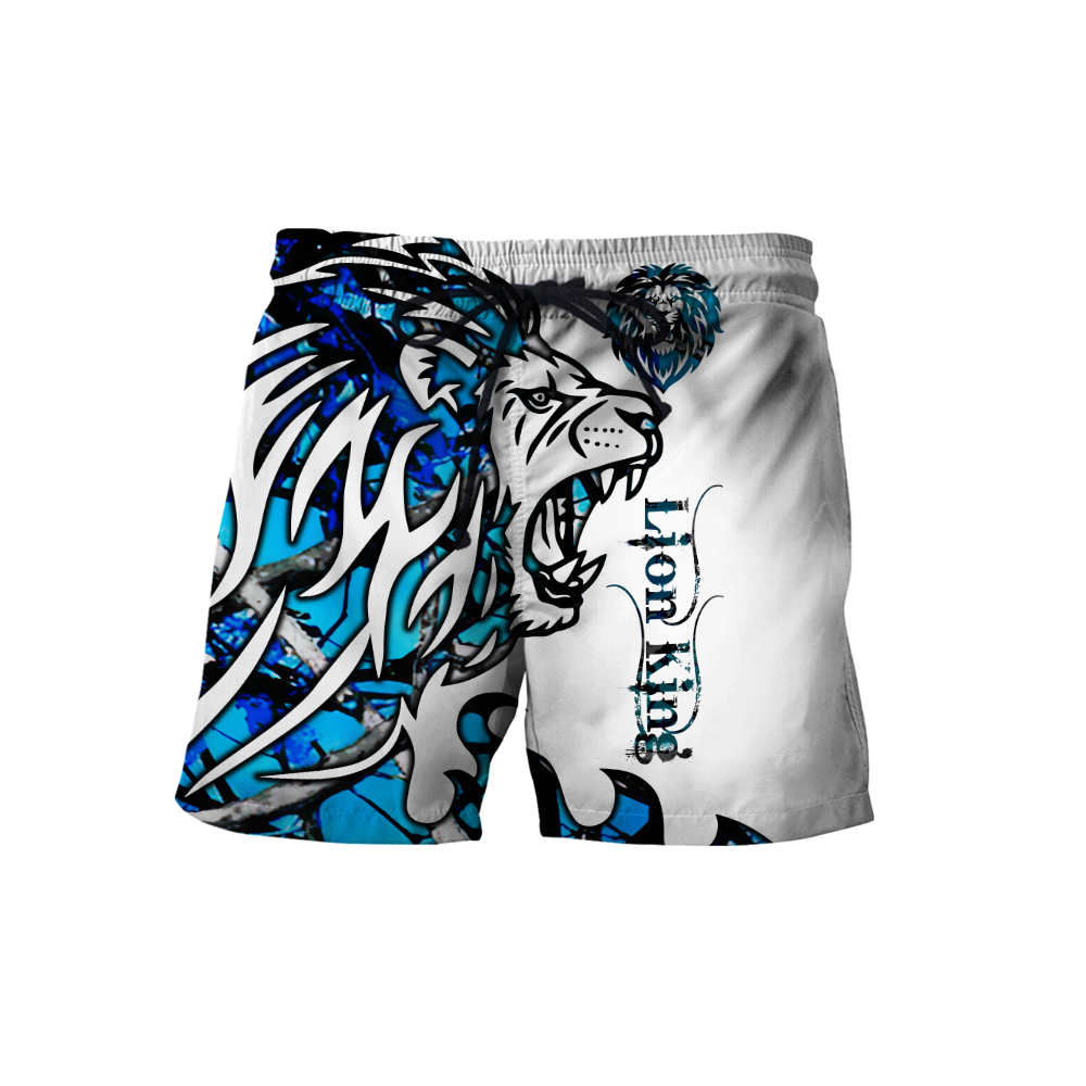 Beautiful Lion blue Tattoo camo 3D all over printed shirts for men and women DD05272003S - Amaze Style™-Apparel