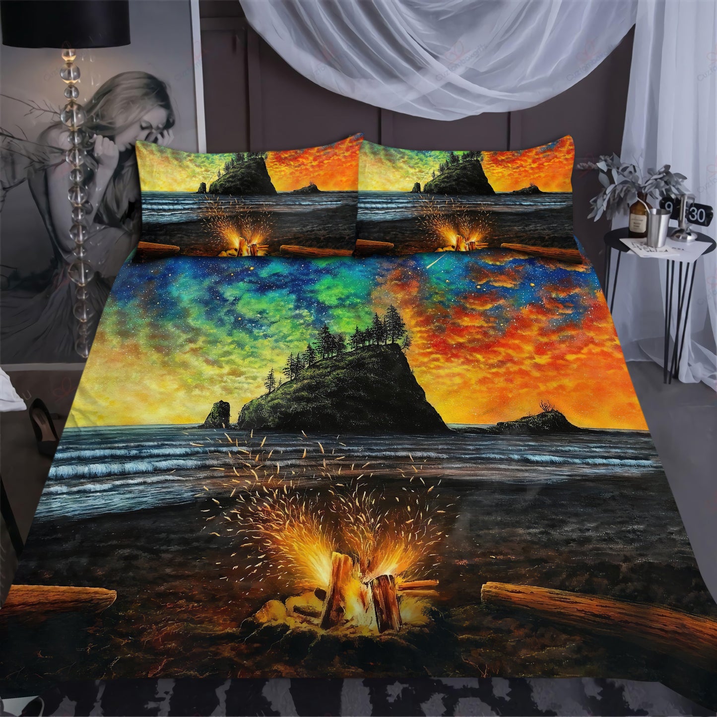 Camp Fire Bedding Set AM072042-NM-Bedding Set-NM-Twin-Vibe Cosy™