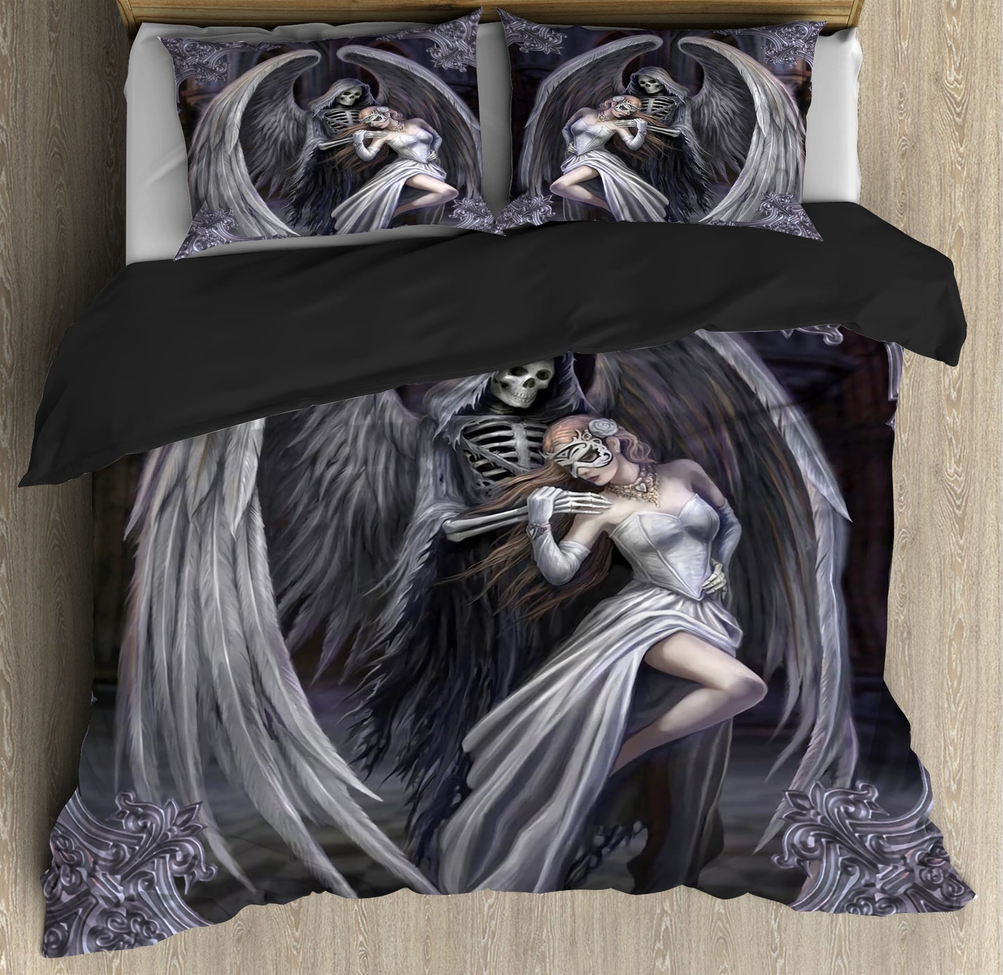 Angel & Demon Skull Art Bedding Set HAC190602-NM-Bedding Set-NM-Twin-Vibe Cosy™