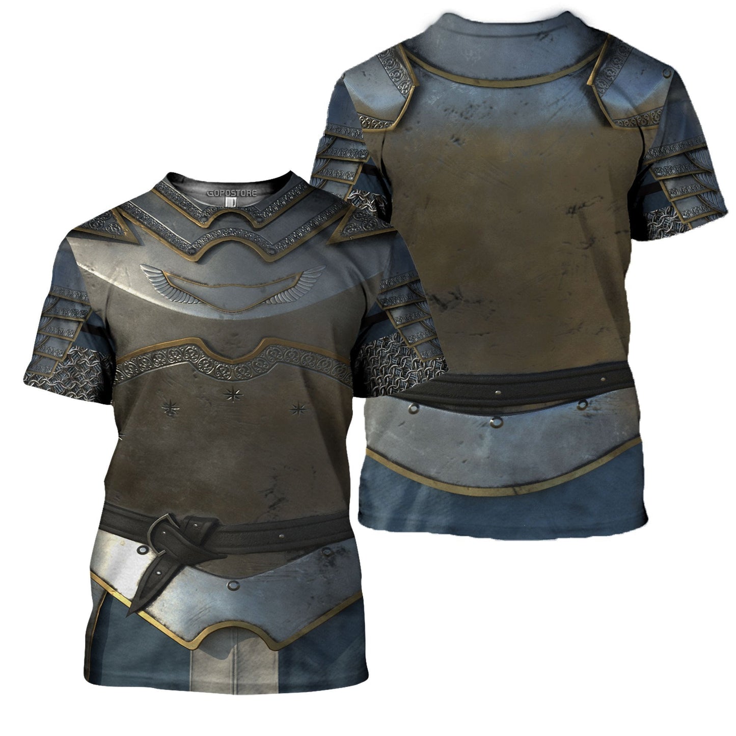3D All Over Printed Chainmail Knight Medieval Armor Tops MP250202 - Amaze Style™-Apparel