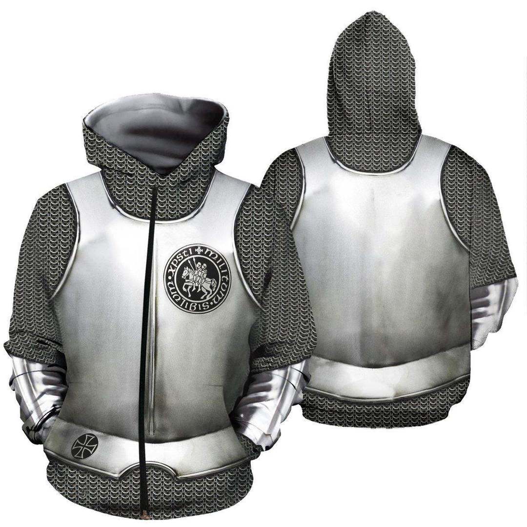 3D All Over Printed Hoodie Chainmail Knight Armor Shirts MP819 - Amaze Style™-Apparel