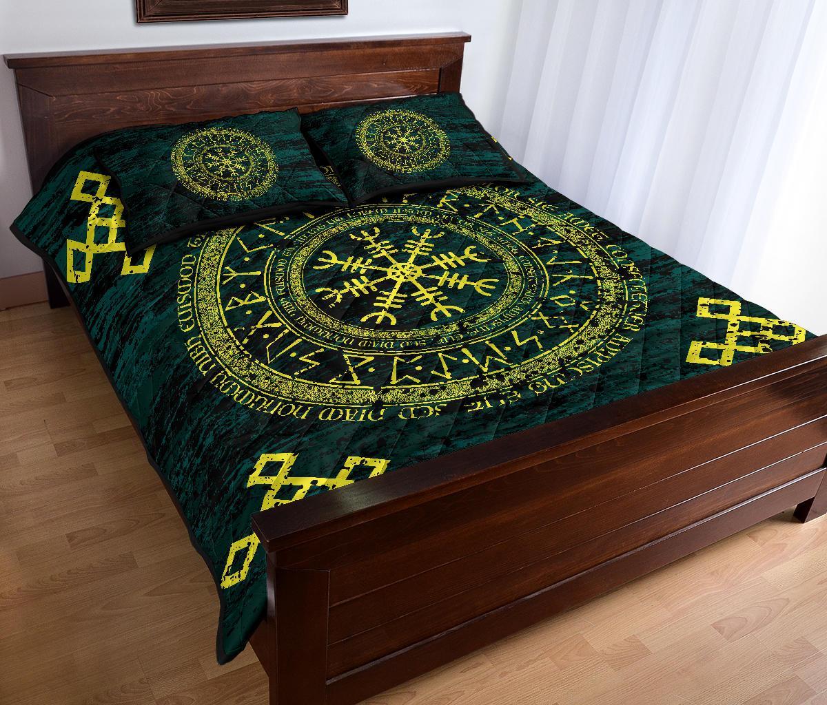 Viking Vegvisir Quilt Bed Set