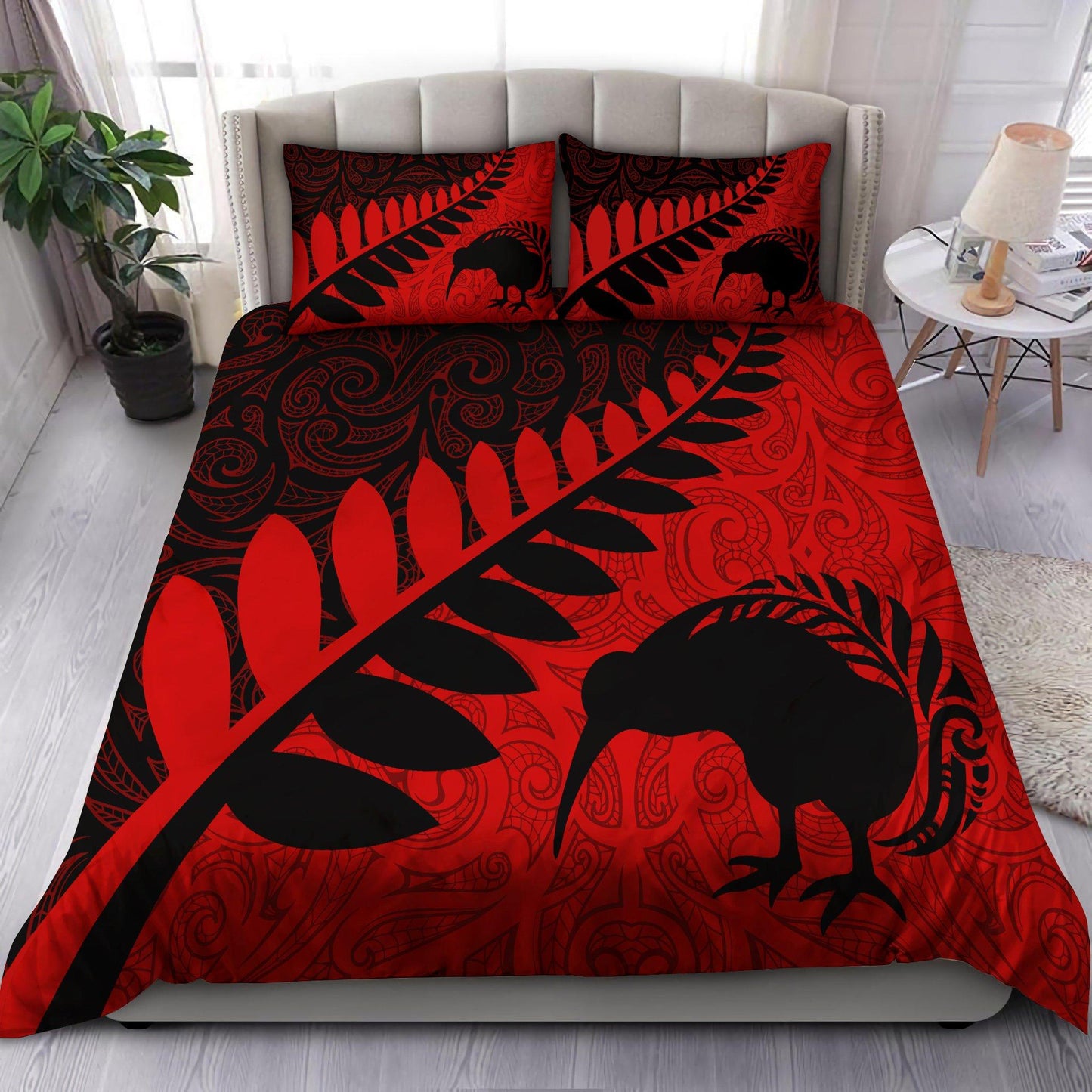 Aotearoa Bedding Set Maori Manaia Silver Fern TR1407201-MP