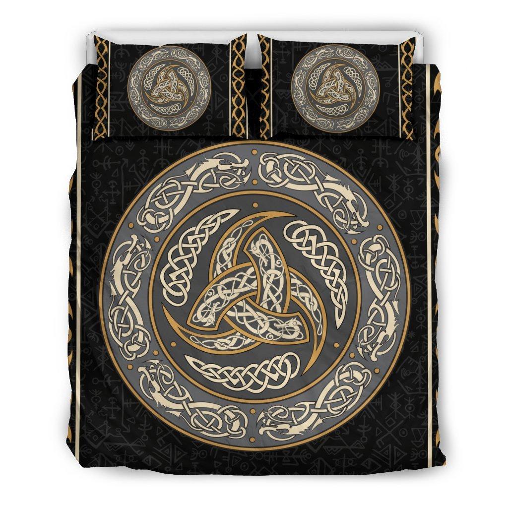 Viking Bedding Set, Triskele Celtic Knot Rune