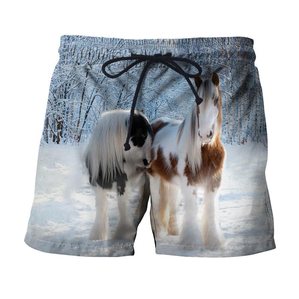 3D All Over Printed Winter Friesian Horse - Amaze Style™-Apparel