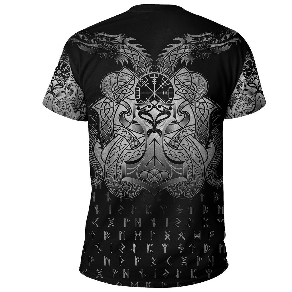 Vikings Vegvisir Mjolnir and Dragon Norse Tattoo - Amaze Style™-Apparel