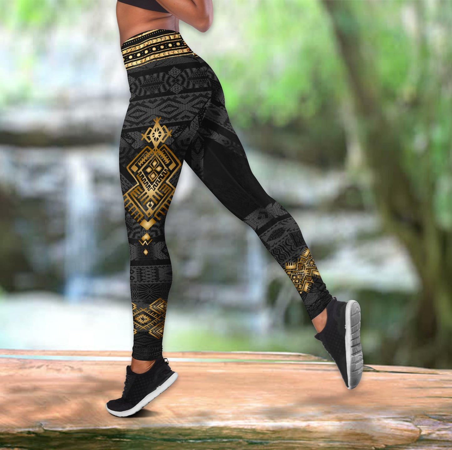 African Gold Pattern II Legging & Tank top