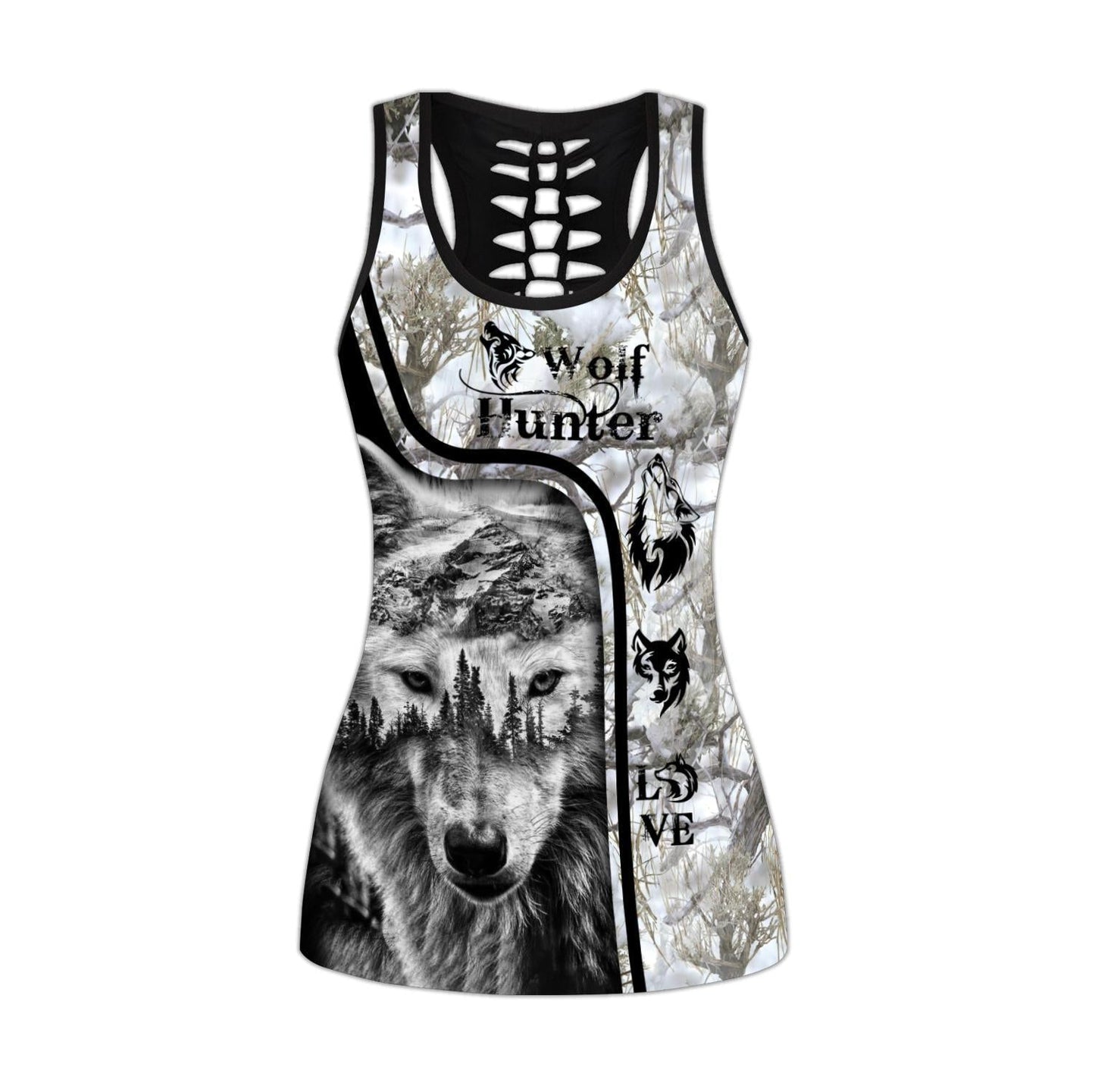 Wolf Hunter 3D Over Printed Legging & Tank top-ML