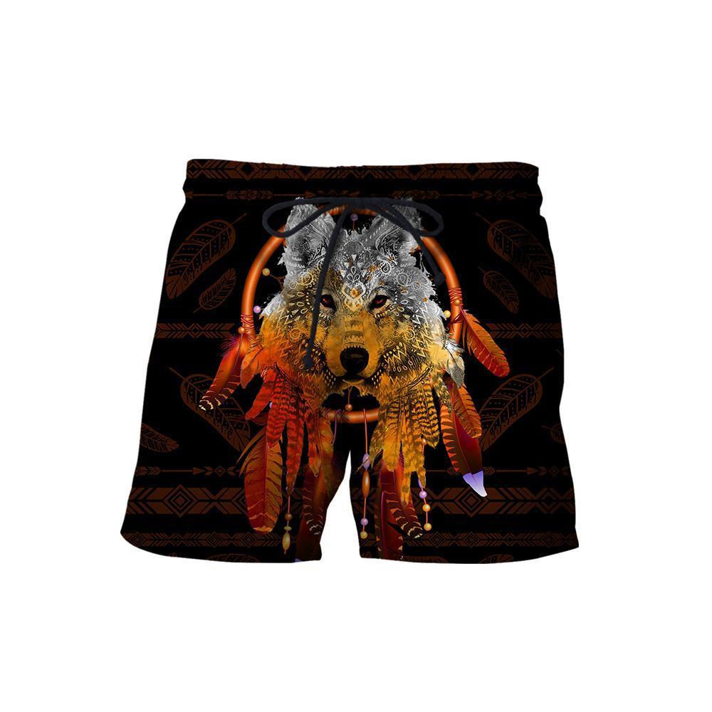 Wolf Native 3D Over Printed Hoodie for Men and Women-ML